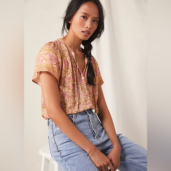 Spell Love Story Blouse in Peach Blossom Size XS NWT - Picture 2 of 8